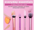 Makeup Brush Set with Sponge Blender for Eyeshadow, Foundation, Blush, and Concealer, Multiple Brushes-