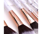 Makeup Brushes Professional Marble Makeup Brush Set, Soft and Odor-free Natural Synthetic Bristles,12PCS + Marble Pattern Cosmetics Bag/Box-Bag packag