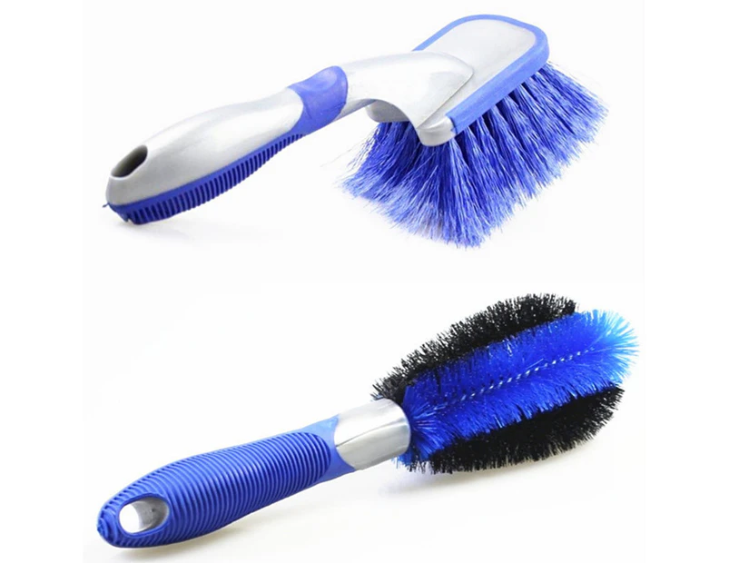 Car Wheel Brush Cleaning Brush for Car Floor Foot Pedal Home Tile Crevice Non-scratches Universal Car Detailing Tool 2pcs