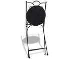 Folding Bistro Chairs 2 pcs Ceramic Terracotta and White