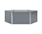 vidaXL Raised Garden Bed 129x129x46 cm Galvanised Steel Grey