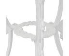 vidaXL 3 Piece Bistro Set Cast Aluminium White