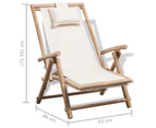 vidaXL Outdoor Deck Chair Bamboo