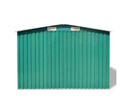 vidaXL Garden Storage Shed Green Metal 257x205x178 cm