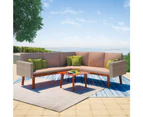 vidaXL 4 Piece Garden Lounge Set with Cushions Poly Rattan Grey