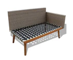 vidaXL 4 Piece Garden Lounge Set with Cushions Poly Rattan Grey