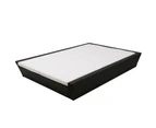 Outdoor Lounge Bed with Cushion Poly Rattan Black