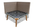 vidaXL 4 Piece Garden Lounge Set with Cushions Poly Rattan Grey