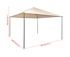 vidaXL Gazebo Pavilion Tent Canopy 4x4 m Steel Beige