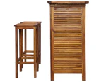 vidaXL Bar Table and Chair Set 3 Pieces Solid Acacia Wood