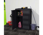 vidaXL Garden Storage Cabinet with 1 Shelf Black