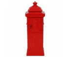 vidaXL Pillar Letterbox Aluminium Vintage Style Rustproof Red