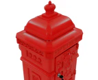 vidaXL Pillar Letterbox Aluminium Vintage Style Rustproof Red
