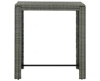 vidaXL Garden Bar Table Grey 100x60.5x110.5 cm Poly Rattan