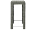 vidaXL Garden Bar Table Grey 100x60.5x110.5 cm Poly Rattan