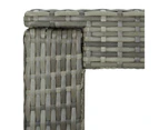 vidaXL Garden Bar Table Grey 100x60.5x110.5 cm Poly Rattan