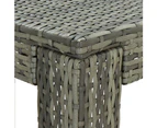 vidaXL Garden Bar Table Grey 100x60.5x110.5 cm Poly Rattan