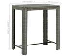 vidaXL Garden Bar Table Grey 100x60.5x110.5 cm Poly Rattan