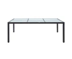 vidaXL Outdoor Dining Table Black 200x150x74 cm Poly Rattan