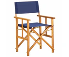 vidaXL Director's Chairs 2 pcs Solid Acacia Wood Blue