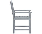 vidaXL Garden Chairs 2 pcs Grey Solid Acacia Wood