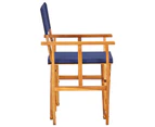 vidaXL Director's Chairs 2 pcs Solid Acacia Wood Blue