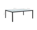 vidaXL Outdoor Dining Table Black 200x150x74 cm Poly Rattan