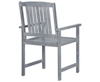 vidaXL Garden Chairs 2 pcs Grey Solid Acacia Wood