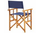 vidaXL Director's Chairs 2 pcs Solid Acacia Wood Blue