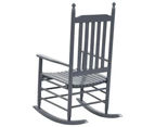 vidaXL Rocking Chair with Curved Seat Grey Poplar Wood