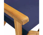 vidaXL Director's Chairs 2 pcs Solid Acacia Wood Blue