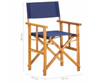 vidaXL Director's Chairs 2 pcs Solid Acacia Wood Blue