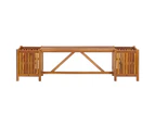 vidaXL Garden Bench with 2 Planters 150x30x40 cm Solid Acacia Wood