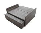 vidaXL 2 Piece Garden Lounge Set with Cushions Poly Rattan Grey