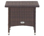 vidaXL Tea Table Brown 50x50x47 cm Poly Rattan