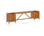 vidaXL Garden Bench with 2 Planters 150x30x40 cm Solid Acacia Wood