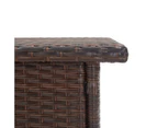 vidaXL Tea Table Brown 50x50x47 cm Poly Rattan