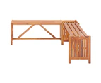 vidaXL Garden Corner Bench with Planter 117x117x40 cm Solid Acacia Wood