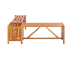 vidaXL Garden Corner Bench with Planter 117x117x40 cm Solid Acacia Wood