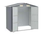 Garden Shed Grey 205x129x183 cm Galvanised Steel