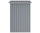 Garden Shed Grey 205x129x183 cm Galvanised Steel