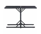 vidaXL Garden Table Black 110x53x72 cm Glass and Poly Rattan