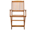 Folding Outdoor Chairs 4 pcs Solid Acacia Wood