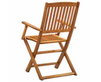 vidaXL Folding Outdoor Chairs 4 pcs Solid Acacia Wood