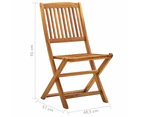 vidaXL Folding Outdoor Chairs 2 pcs Solid Acacia Wood