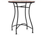 Mosaic Bistro Table Brown 60cm Ceramic