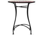 Mosaic Bistro Table Brown 60cm Ceramic