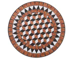 Mosaic Bistro Table Brown 60cm Ceramic