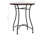 Mosaic Bistro Table Brown 60cm Ceramic