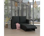 vidaXL 2 Piece Garden Lounge Set with Cushions Poly Rattan Black